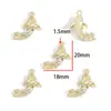 Pingente de Cauda de Peixe Sereia Inlaid com Óleo de Liga para Pulseira Colar Brinco DIY Pingente Decorativo W730