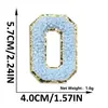 Nuevos Parches de Letras Bordadas para Toalla de Chenilla Azul Cielo Autoadhesivos para Ropa y Gorras de Béisbol Parches Decorativos Versátiles