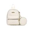 Transfronterizo Primavera 2025 Nuevo Mochila de Tela Oxford Bolso de Mano para Mujer Hilo de Bordado Rombo Mochila para Estudiante de Primaria Moderna