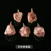 Jingde Jewelry Cristal Natural Piedra Bruta Colgante Envuelto en Alambre Collar DIY Accesorios de Joyería Irregulares Colgante Venta al por Mayor