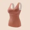 Outono e inverno Novo Quente colete quente sem costura gola V flor renda peça única copo fixo fino base roupa íntima