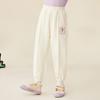 MQDmini Primavera Nuevos Pantalones para Niñas Talla Pequeña y Mediana Pantalones Deportivos Casuales para Niños Pantalones Versátiles Dulces