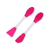 Escova de máscara de dupla finalidade de cabeça dupla escova de limpeza facial de silicone com máscara de lama escova de máscara de maquiagem facial