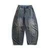 Ropa para Hombre Beijie 2026 Verano Nuevo Jeans Vintage Desgastados para Hombre de Moda Holgados Pantalones Harem Casuales Pantalones Largos
