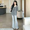 Ropa de maternidad estilo coreano verano cómoda holgada camiseta de cuello redondo, nueva talla grande, oculta el abdomen, adelgazante, versátil, camiseta de moda para el trabajo