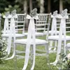 Nudo de Lazo Extralargo Transfronterizo Decoración Floral para Respaldo de Silla de Fiesta al Aire Libre Boda Iglesia Pasillo Escena