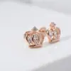 Moda Coreana Pendientes Sencillos para OL Pendientes Elegantes Pendientes Pequeños Exquisitos Zirconia Súper Brillante Pendientes