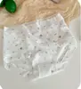 Braguitas Florales de Seda de Hielo para Niña Ligeras Transpirables de Cintura Media Triángulo Ropa Interior Suave Amigable con la Piel para Mujer Venta al por Mayor