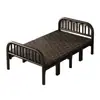 Cama individual plegable, portátil para uso doméstico, marco de hierro reforzado y engrosado, cama doble para dormitorio, cama de campaña simple para viviendas de alquiler
