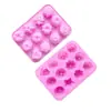 12 Moldes para Pasteles con Forma de Flor, Gelatina Blanca, Capacillos para Muffins de Repostería, Moldes de Silicona para Hornear, Resistentes a Altas Temperaturas, para Uso Doméstico