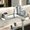 Grifo triple para bañera de cobre puro al por mayor de Vietnam, mezclador de agua fría y caliente, instalación empotrada, calentador de agua, válvula mezcladora de ducha