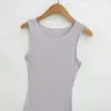 Venta al por mayor de ropa para mujer transfronteriza: Nuevo vestido corto de punto liso ajustado de verano, vestido sin mangas bodycon de tanque de verano para mujer