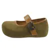 Em estoque~ Sapatos Mary Jane redondos estilo vintage com solas grossas e aumento interno de altura para mulheres baixinhas, sapatos totalmente fechados estilo Birkenstock
