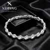 Pulsera Xuping con incrustaciones de gemas artificiales, diseño cuadrado geométrico tipo terrón de azúcar, serie de gemas coloridas, lujo ligero, joyería estilo coreano al por mayor