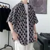 Camisa Floral Retro Vintage Estilo Hong Kong Manga Corta Diseño Estilo Hawaiano Sanya Camisa Holgada Atractiva para Hombres y Mujeres