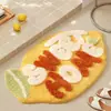 Alfombra de piso tufted con divertido estampado de frutas, alfombra absorbente semicircular para baño, alfombrilla antideslizante para entrada de baño, alfombrilla absorbente de flocado