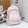 Mochila Leve, Simples, de Cor Sólida, Casual e Versátil, Bolsa de Aula para Estudante Universitário, Mochila Escolar, Mochila Feminina para Passeios, Mochila para Aluno do Ensino Médio