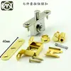 Caixa de madeira com fecho de botão oculto, conjunto de sete peças de fechos de botão, fecho oculto para caixa de joias, fecho galvanizado W-105