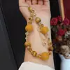 Cadenas para Teléfono Móvil al por Mayor, Cadena de Perlas con Colgante de Piedra Ojo de Tigre Natural y Cristal Rosa, Correa para Funda de Teléfono Móvil, Adorno de Muñeca Anti-Pérdida