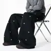 Calça Moletom Retro Americana com Estampa de Cruz para Homens e Mulheres, Novo Estilo Primavera 2026, Caimento Solto, Tamanho Grande, Calça Longa Casual com uma Vibe Relaxada