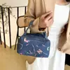 Bolsa Tote de Lona com Estampa Dourada Tecido Oxford Impermeável Bolsa de Almoço Bolsa para Celular Bolsa Feminina Bolsa de Compras para Nova Mãe