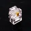 Suministro de fábrica línea telefónica 6P2C Cabezal de Cristal no apantallado Cabezal de Cristal telefónico Cabezal de Cristal de línea fija conector de cable de red