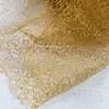 Fábrica de atacado cor sólida malha relâmpago malha pano ouro e prata fio malha tecido aranha teia renda oca malha fio