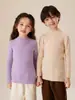 Suéter de cachemira para niños, suave y cálido, tejido ajustado para niños, suéter de cachemira tipo pullover para niñas, camiseta interior