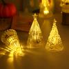 Decoración Navideña Transfronteriza Estrella Luminosa Árbol de Navidad Cristal Luz Nocturna Decoración de Escritorio Adornos Luz de Ambiente LED
