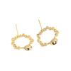 Brincos de Pérola Estilo Qiao Mei Injetados em Ouro 14K Domésticos S925 Agulha de Prata Suporte Vazado Acessórios DIY Acessórios Fada Elegante