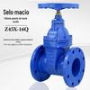 Válvula de gaveta de ferro fundido padrão alemão Z45X, válvula de vedação macia com flange de haste exposta, válvula de gaveta de vedação com assento de borracha elástica Dn, haste oculta