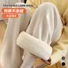 Calça de Veludo de Cordeiro Wide Leg para Mulheres Outono e Inverno 2025 Nova Solta Caimento Reto Veludo de Corduroy Casual Espessada Calça de Veludo