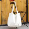 Bolso de Lona de Moda para Comercio Exterior, Bolso de Hombro Grande de Compras Sencillo, Bolso Tote para Estudiantes de Clase con Logo Personalizado
