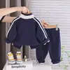Conjunto de Duas Peças com Camisa de Zíper Estampada de Cachorrinho Desenho Animado para Meninos Primavera 2026, Roupas de Bebê Estilosas, Conjunto Casual Tendência para Crianças