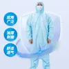 Ropa Protectora Desechable con Capucha, Ropa de Trabajo No Tejida para Granjas, Impermeable y a Prueba de Polvo, Traje de Aislamiento con Membrana Transpirable Sf