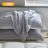 Novedad 2025, fundas de almohada de gasa de algodón puro, juego de dos, resistentes al aceite, fundas de almohada 100% algodón, absorbentes de sudor, transpirables, antideslizantes y que no se caen