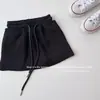 Com Shorts2026 Verão Novo Estilo Coreano Meninas Cintura Alta Garota Apimentada Casual Saia Evasê Justa no Quadril Saia Curta com Cadarço