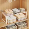 Prateleira Divisória de Guarda-Roupa, Prateleira Extensível para Armário de Quarto, Rack de Armazenamento Doméstico para Roupas e Itens Diversos