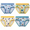 Cuecas Infantis Novas Triângulo Transfronteiriça Mais Vendidas Algodão Puro Roupa Íntima Infantil Estampa de Desenho Animado Roupa Íntima de Algodão Atacado Masculino