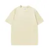 Camiseta 100% Algodão Personalizada 230g Peso Pesado Ombro Caído Manga Curta Cor Sólida Meia Manga Gola Redonda Roupa de Trabalho Masculina com Logo Bordado