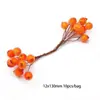 Flor de Laranja Espuma Flor Núcleo Flor Dupla Cabeça Estame de Flor Fruta Artesanal DIY Grampo de Cabelo Acessórios de Cabelo Materiais Venda Quente Atacado