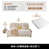 Cama estilo europeo tipo crema, cama nueva de tela nube. Cama doble beige, dormitorio principal moderno minimalista de madera maciza, cama grande de boda