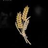 Broche de trigo de cristal temperamento de alta gama ramillete para damas hebilla de seda antideslizante pin de cintura para ropa venta al por mayor