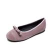 INS Red Oveja Estampado Leopardo Ante Sintético Plano Primavera 2025 Punta Redonda Lazo Cuero Genuino Boca Baja Suela Blanda Zapatos para Mujer