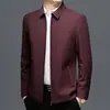 Jaqueta Coat Administrativa Fina de Primavera e Outono Masculina Casual de Negócios Gola Lapela Slim Fit Versátil