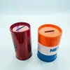 Alcancía Personalizada para Niños, Recipiente Metálico Vacío, Se Puede Usar para Ahorrar y Retirar, Alcancía Tipo Barril de Petróleo, Recipiente Metálico para Guardar Snacks y Dulces