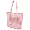 Bolsa de Tote Calada para Vacaciones en la Costa, Bolsa de Playa de Malla Grande para Exteriores, Bolso de Hombro de Verano para Viajes, Bolsa de Playa