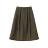 Traje de Punto Retro Francés Nuevo Otoño e Invierno 2025 Falda Larga A-Line para Mujer Casual Slim Versátil