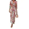 Otoño 2026 Nueva Ropa de Mujer Europea y Americana Transfronteriza Temperamento Vestido Elegante Moda Sexy Top Corto Cuello en V Vestido Largo