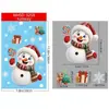 Decoraciones navideñas: hombre de jengibre, muñeco de nieve, copos de nieve, pegatinas de cristal, decoraciones para fiesta de Navidad, calcomanías electrostáticas de Santa Claus.